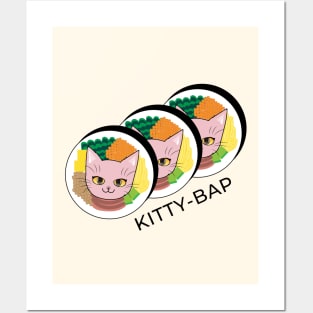 Kitty-bap Kimbap Gimbap Cat Posters and Art
